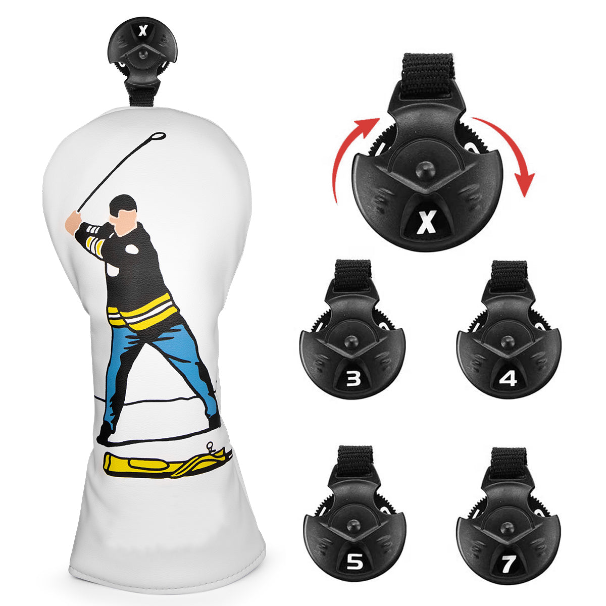 Gilmore White Golf Club Headcovers (Driver, Wood, Hybrid)β Fun, Durable, & Stylish! π¦ποΈββοΈ