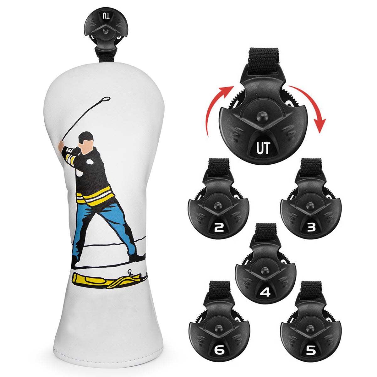 Gilmore White Golf Club Headcovers (Driver, Wood, Hybrid)β Fun, Durable, & Stylish! π¦ποΈββοΈ