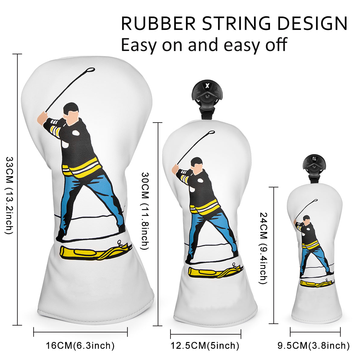 Gilmore White Golf Club Headcovers (Driver, Wood, Hybrid)β Fun, Durable, & Stylish! π¦ποΈββοΈ