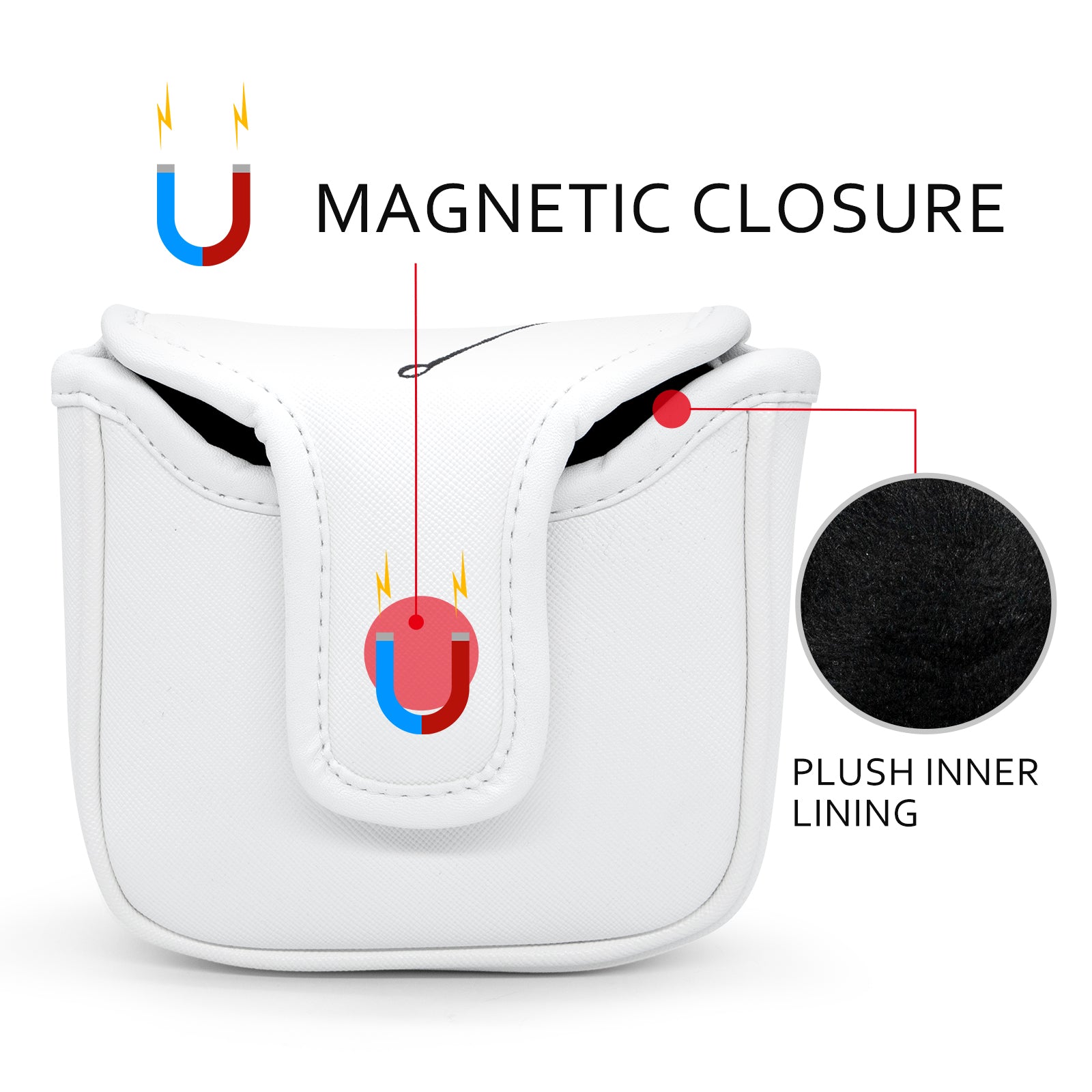 Gilmore White Mallet Putter Cover β Sweet Style, Soft Feel, and a Hole-in-One Fit! π¦ποΈββοΈ