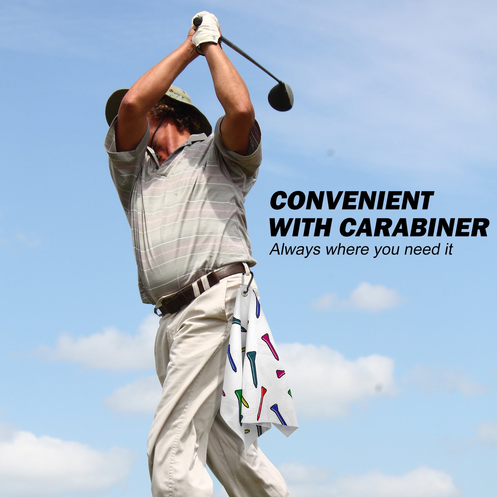 β³ Golf Tees Microfiber Golf Towel β Clean, Dry, and Tee-rific! ποΈββοΈπ―
