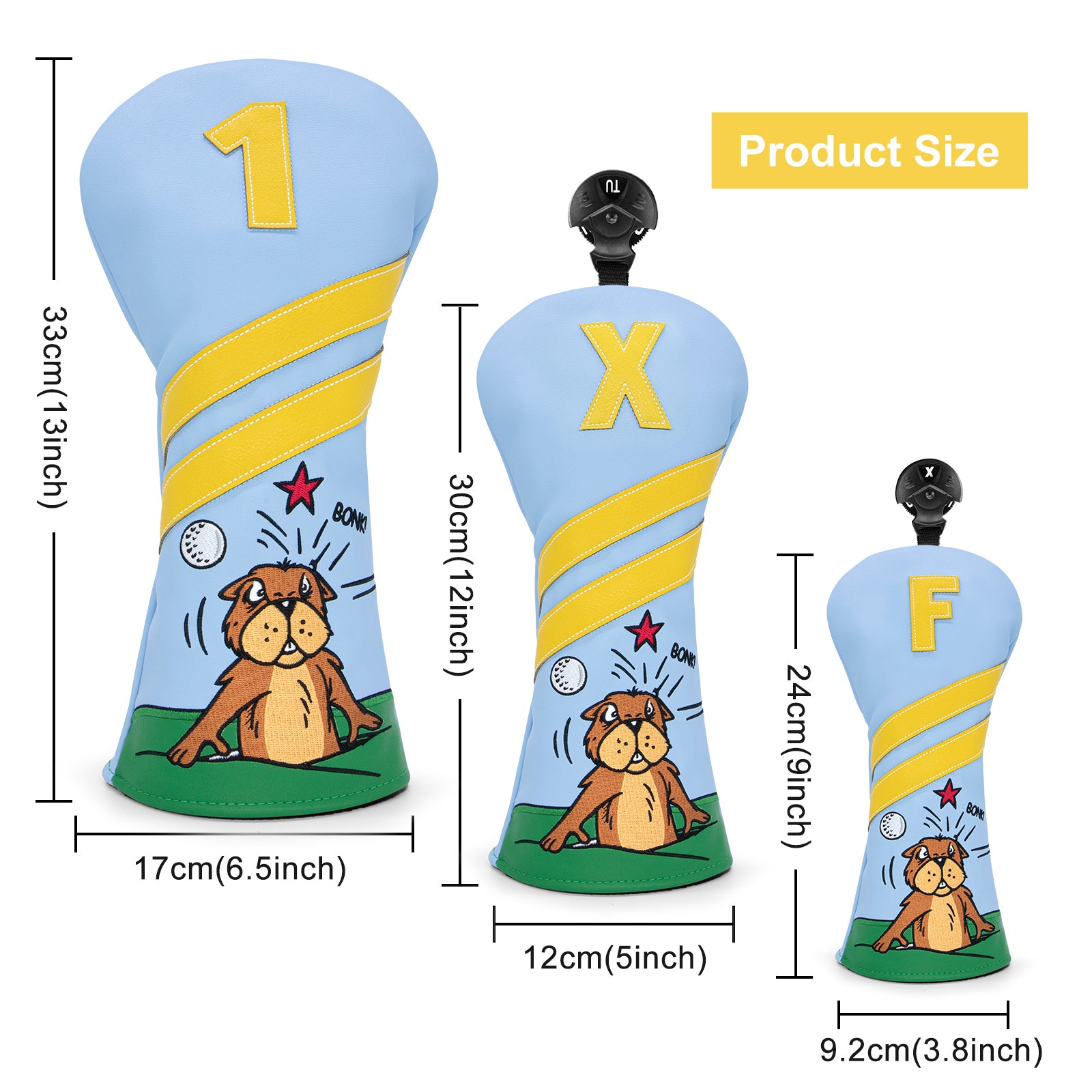 BONK! Golf Club Headcovers (Driver, Wood, Hybrid)β Fun, Durable, & Stylish! π¦ποΈββοΈ