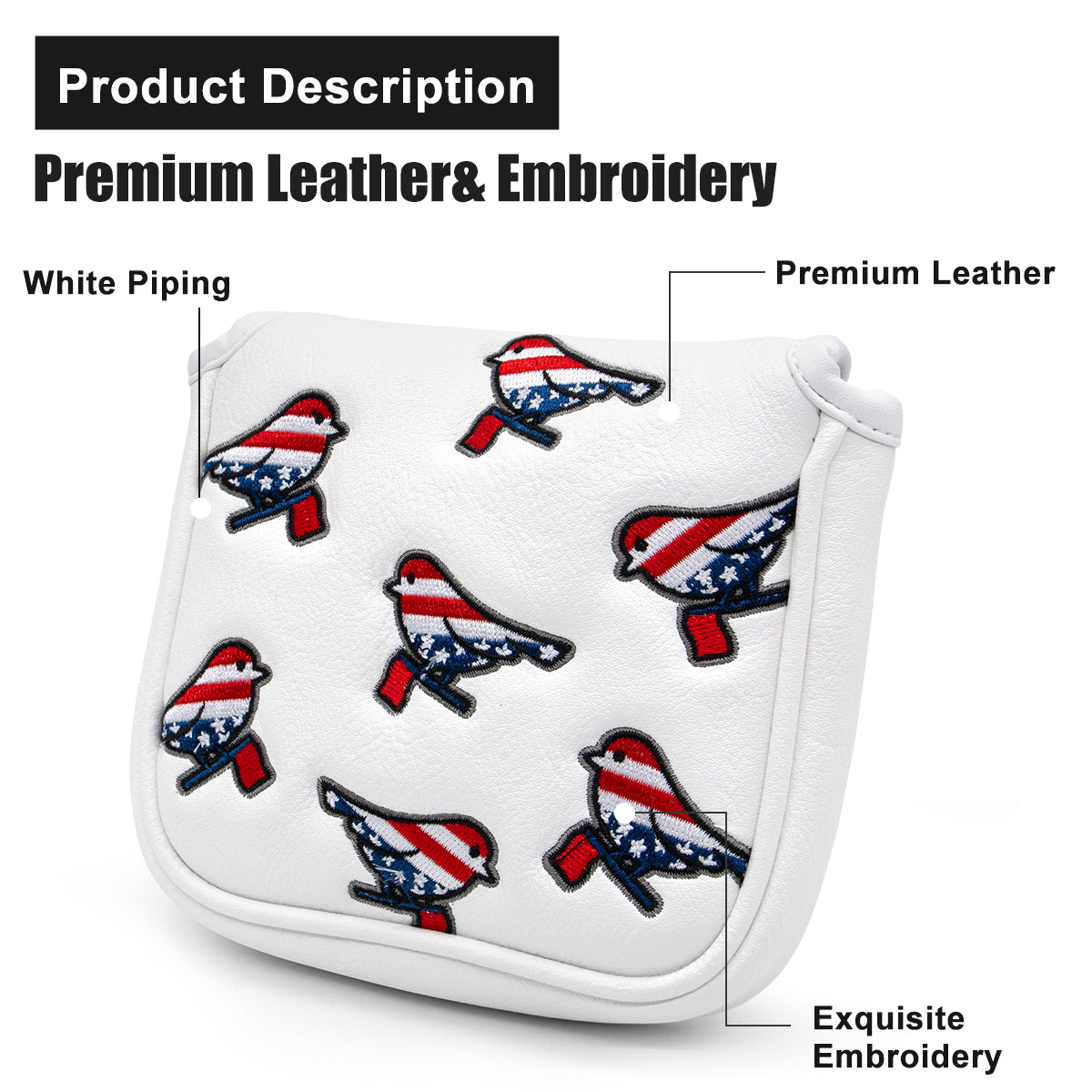 Patriotic Birdies Mallet Putter Cover β Sweet Style, Soft Feel, and a Hole-in-One Fit! π¦ποΈββοΈ