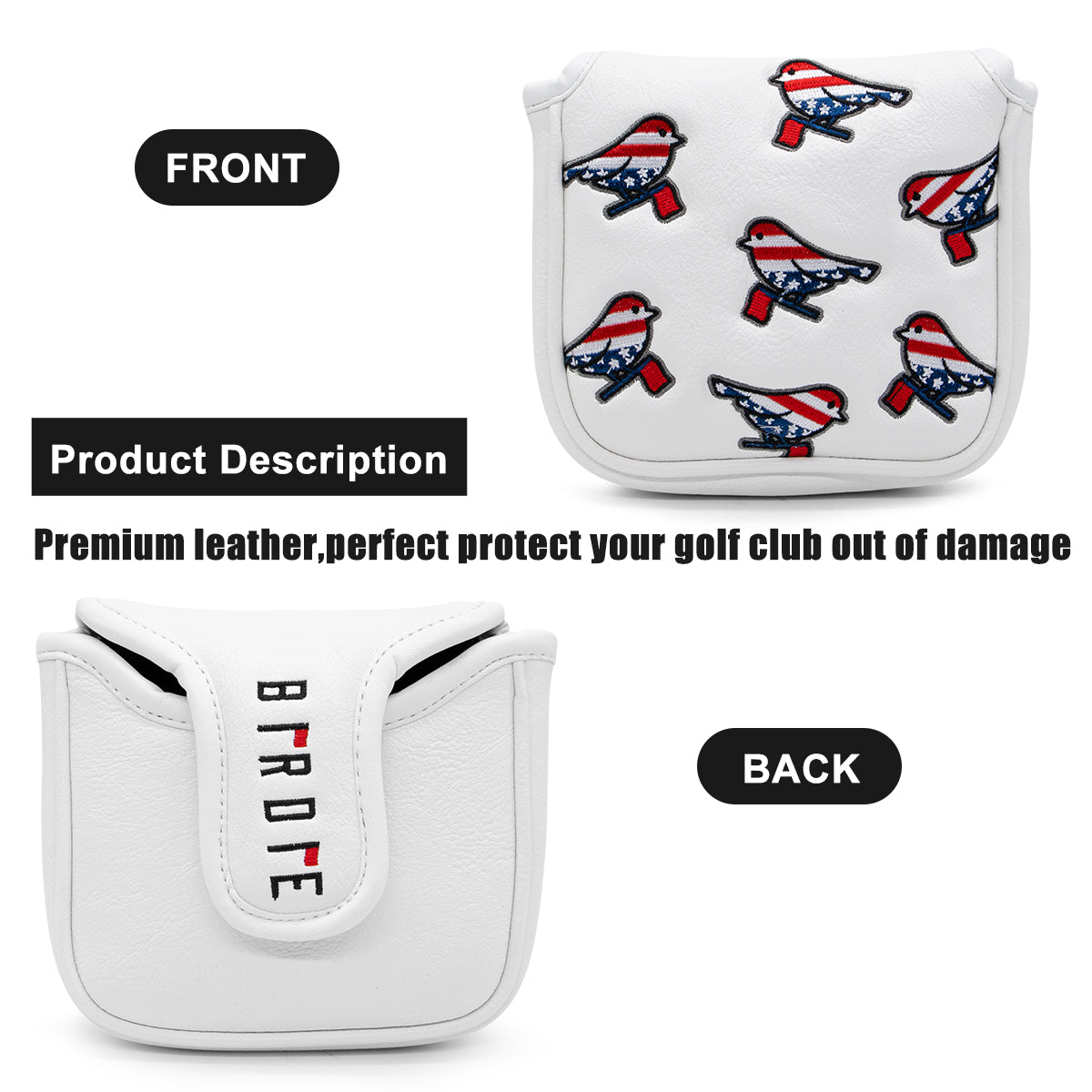 Patriotic Birdies Mallet Putter Cover β Sweet Style, Soft Feel, and a Hole-in-One Fit! π¦ποΈββοΈ
