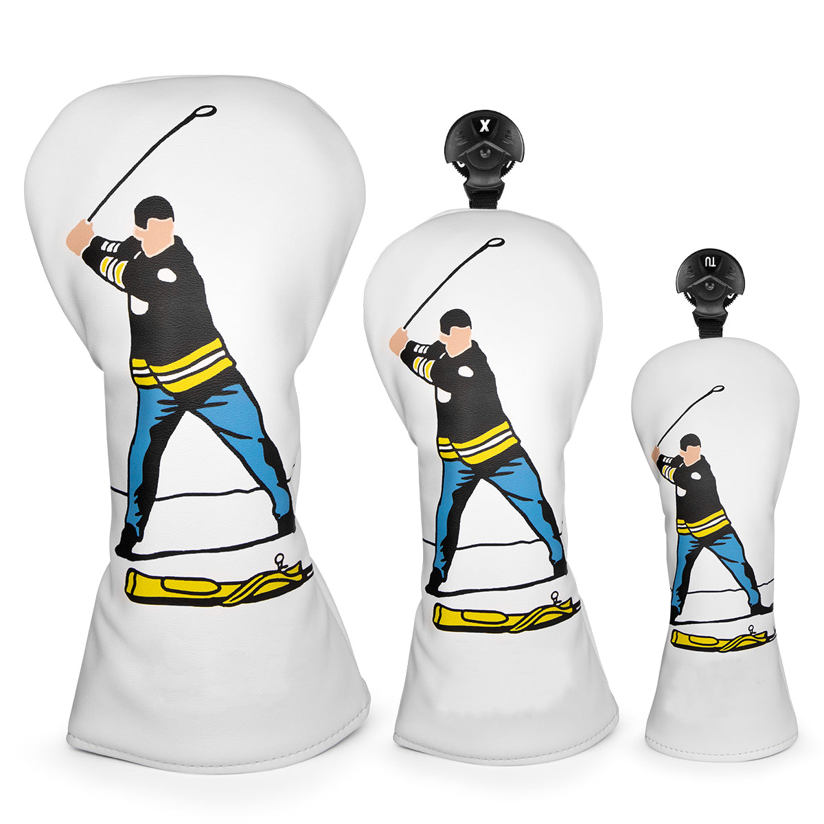 Gilmore White Golf Club Headcovers (Driver, Wood, Hybrid)โ Fun, Durable, & Stylish! ๐ฆ๐๏ธโโ๏ธ