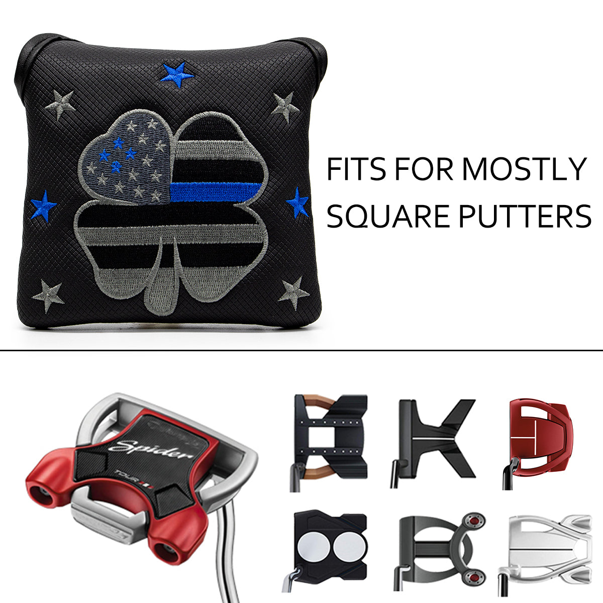 American Flag (Black) Mallet Putter Cover β Sweet Style, Soft Feel, and a Hole-in-One Fit! π¦ποΈββοΈ