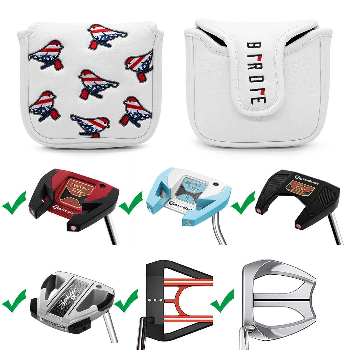 Patriotic Birdies Mallet Putter Cover β Sweet Style, Soft Feel, and a Hole-in-One Fit! π¦ποΈββοΈ