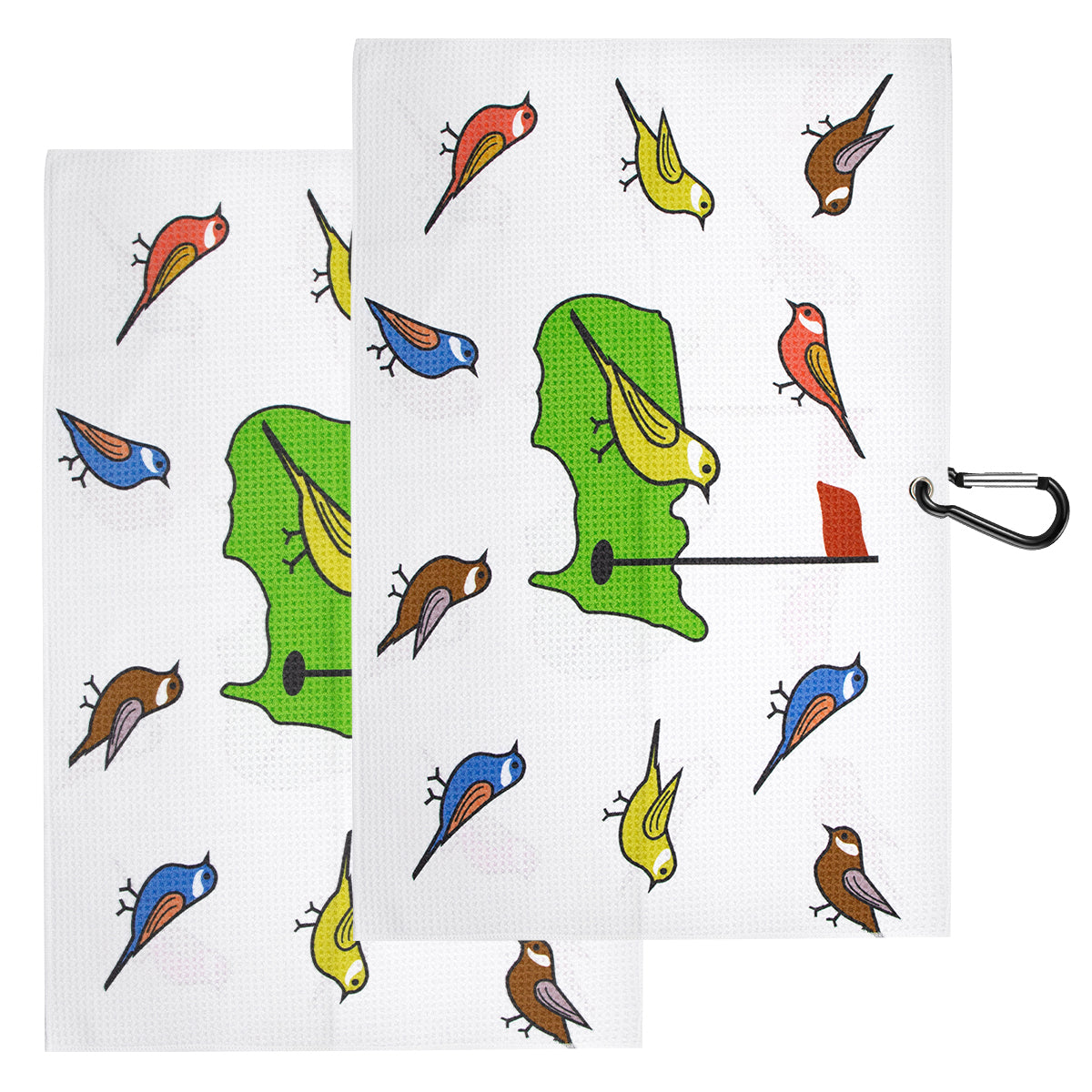 β³ Birdies on Green Microfiber Golf Towel β Clean, Dry, and Ready for Your Next Swing! ποΈββοΈπ¦