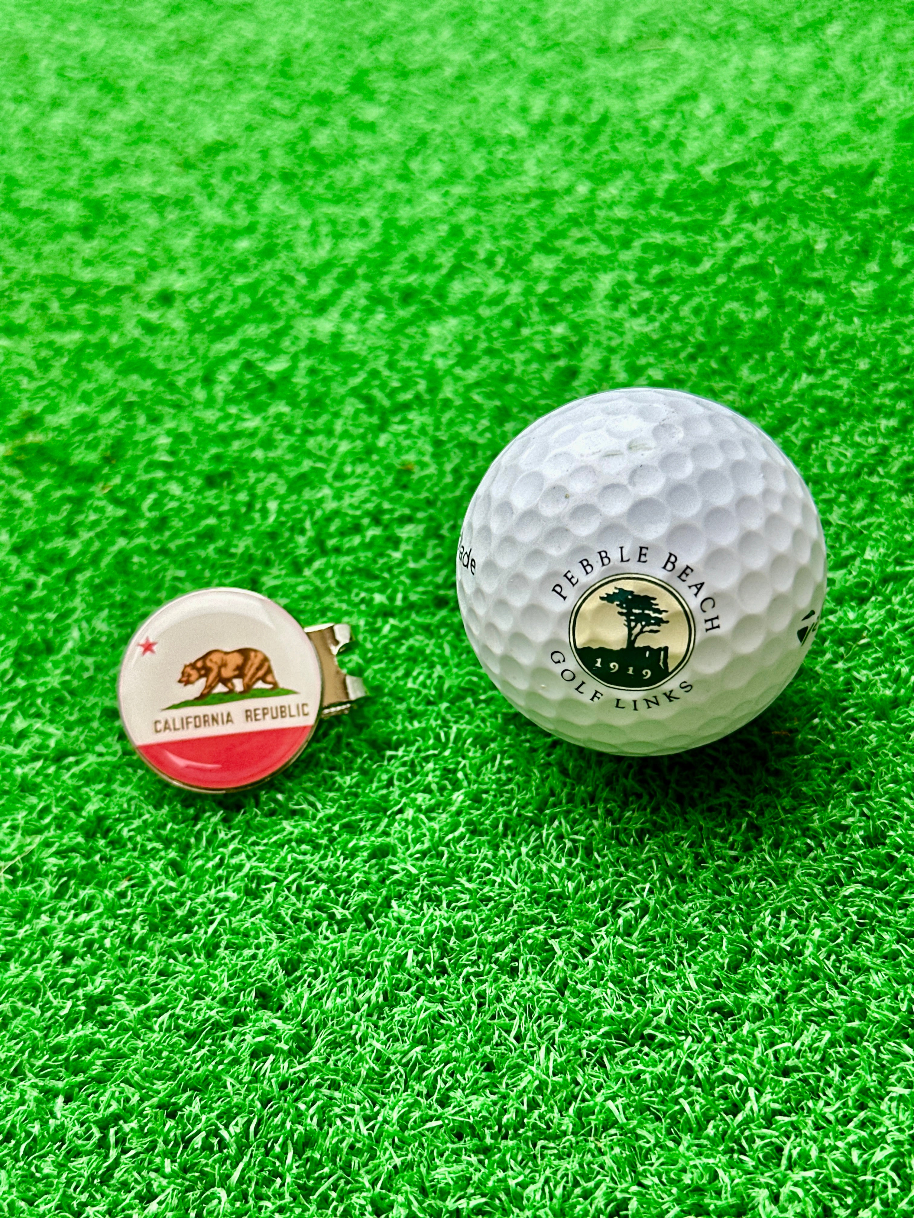 ⛳️ Magnetic Golf Marker – Show Your State (California) Pride While You Play! 🦅🌸🐻