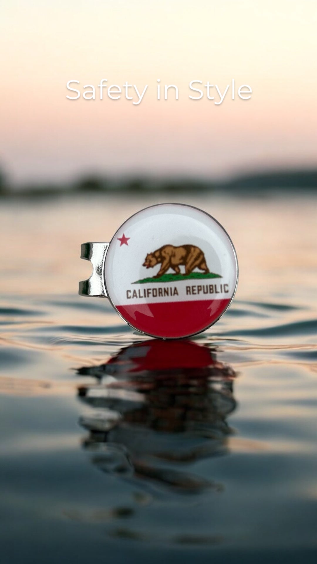 ⛳️ Magnetic Golf Marker – Show Your State (California) Pride While You Play! 🦅🌸🐻