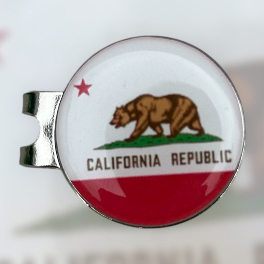 ⛳️ Magnetic Golf Marker – Show Your State (California) Pride While You Play! 🦅🌸🐻