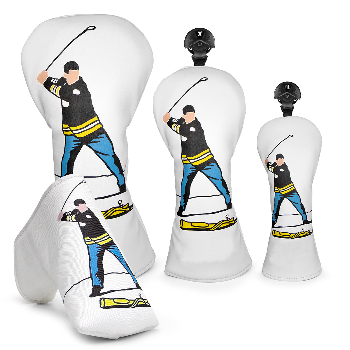 Gilmore White Golf Club Headcovers (Driver, Wood, Hybrid)β Fun, Durable, & Stylish! π¦ποΈββοΈ