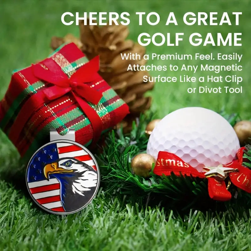 Marker with hat clip ⛳️ AMERICAN EAGLE Golf Marker– Never Lose Your Marker Again! 🎯