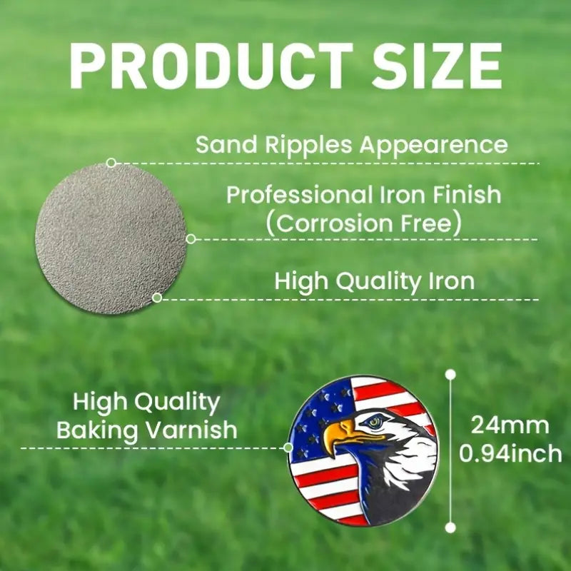 Marker with hat clip ⛳️ AMERICAN EAGLE Golf Marker– Never Lose Your Marker Again! 🎯