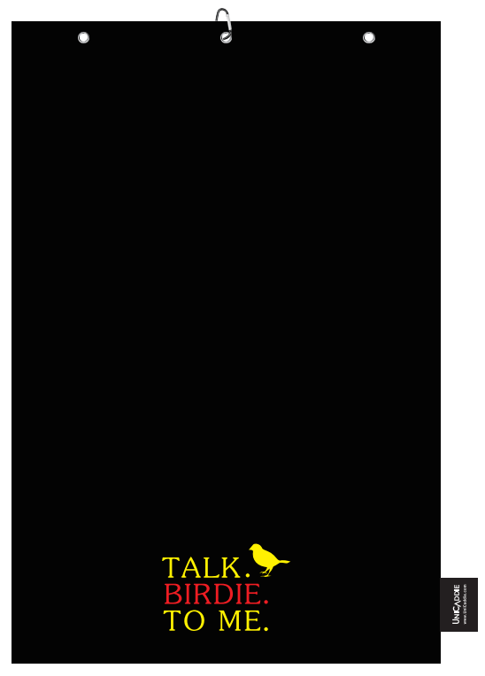 UniCaddie "Talk Birdie To Me" Golf Towel – Quick-Dry, Dual-Sided, Carabiner & Easy-Care! 🦜🏌️♂️