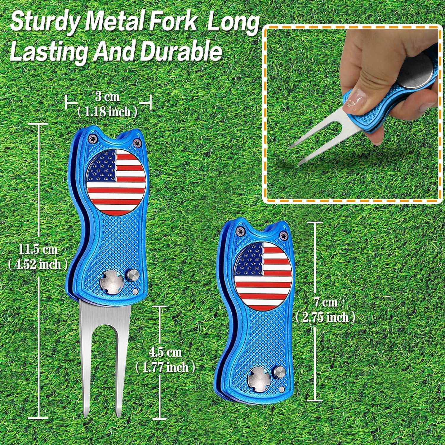 American Flag Golf Divot Tool – Fix Divots in Star-Spangled Style! ⛳✨