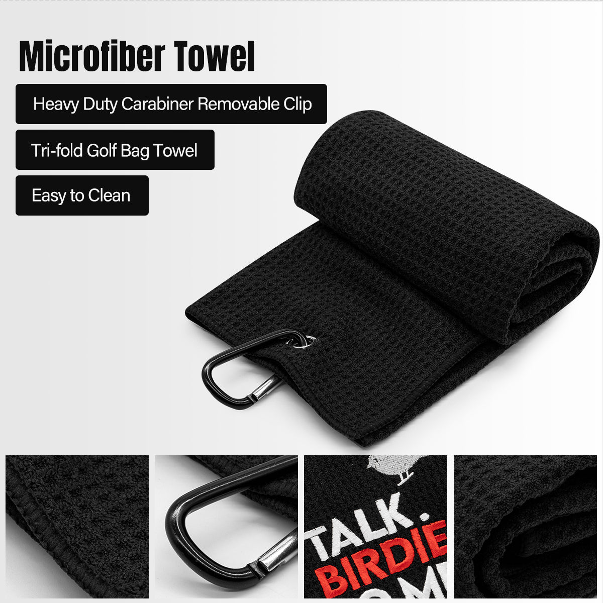 ⛳ Microfiber Golf Towel – "Talk Birdie to Me" for the Win! 🎯💥