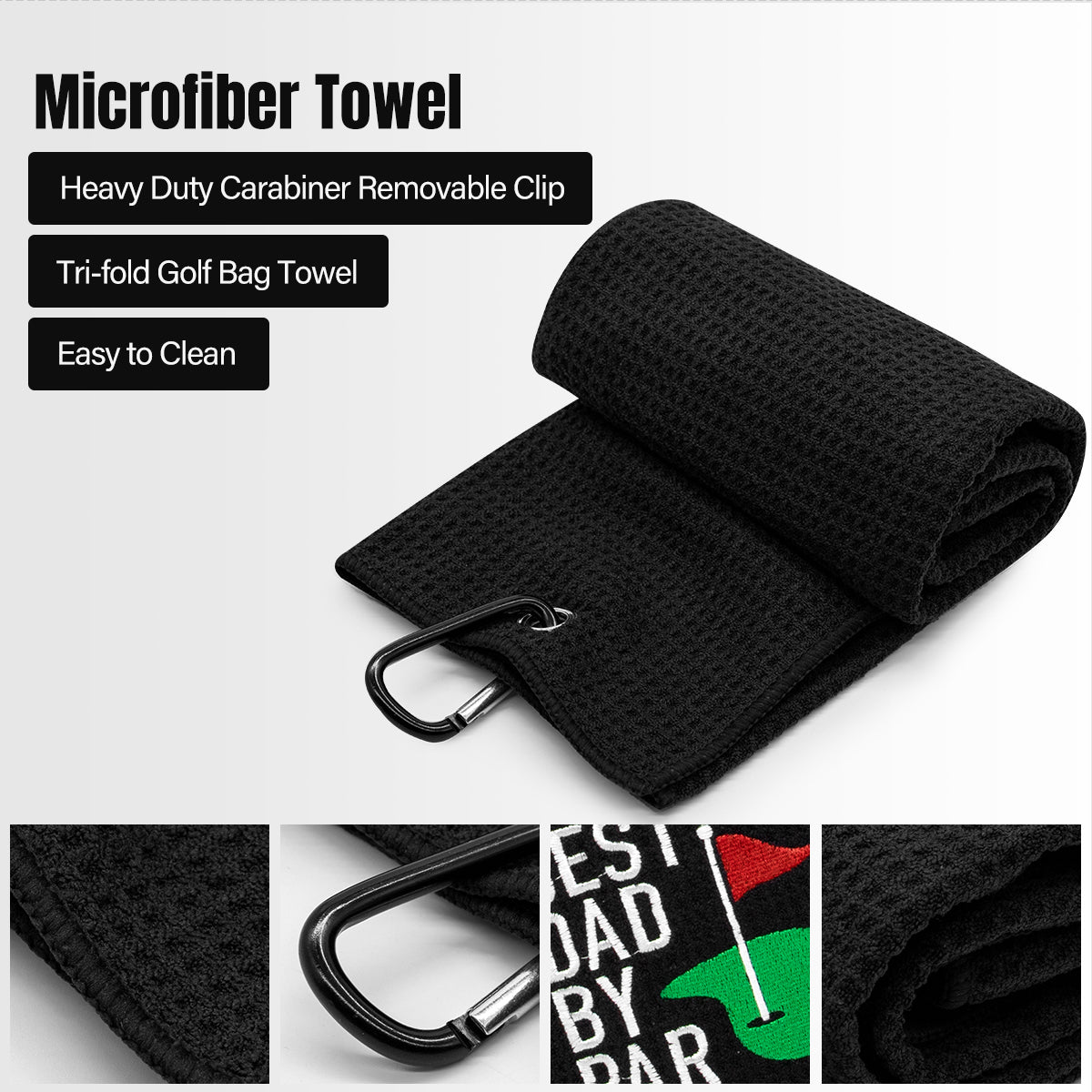 ⛳ Microfiber Golf Towel – "Best Dad by PAR" for the Win! 🎯💥
