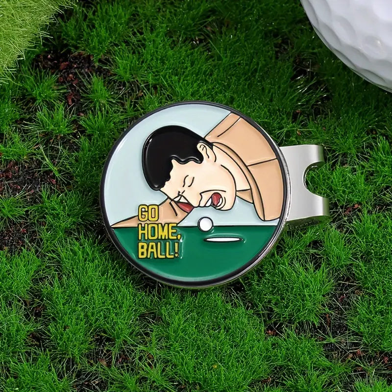 Marker with hat clip ⛳️ GO HOME BALL Golf Marker– Never Lose Your Marker Again! 🎯