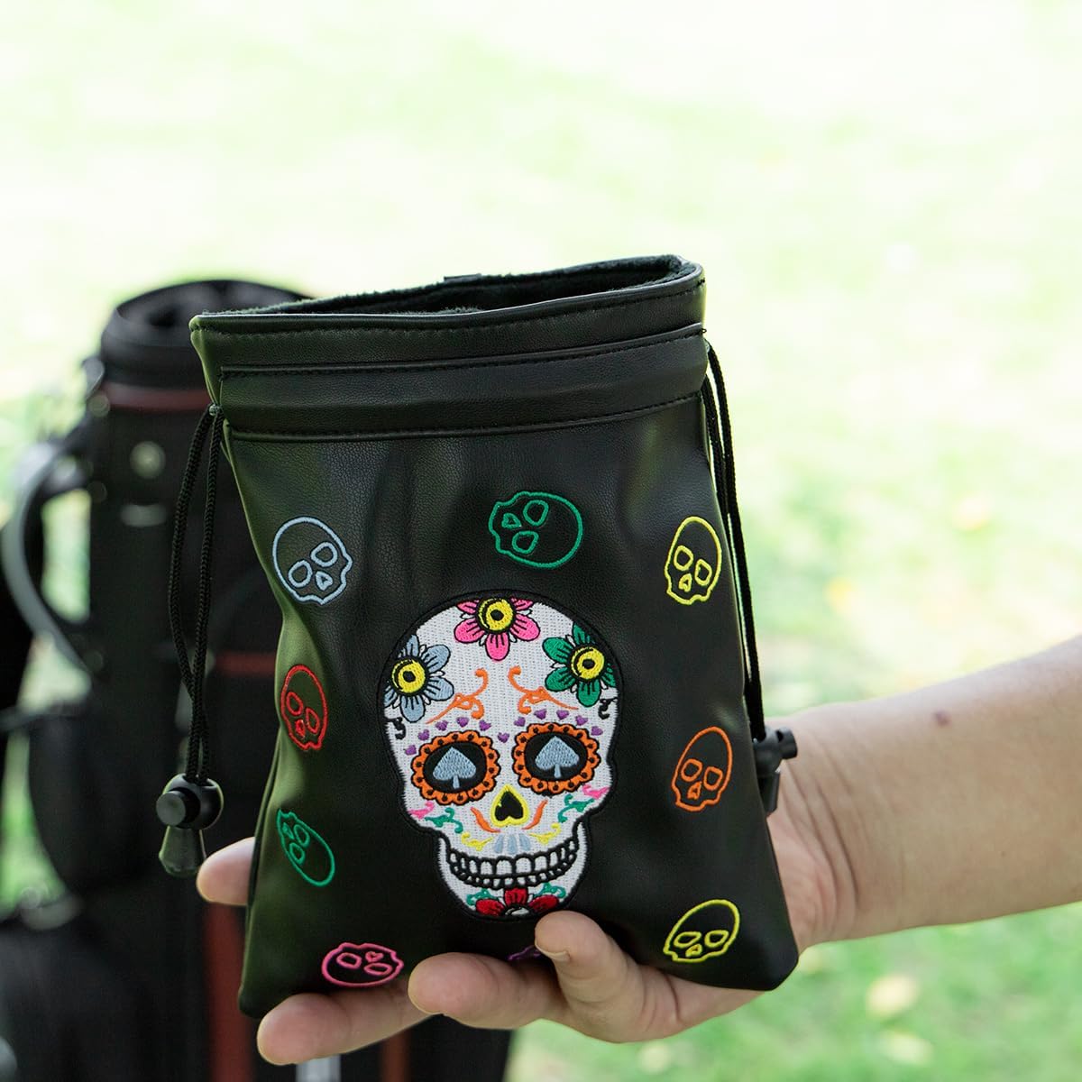 π Sugar Skull Golf Pouch β Bold, Stylish & Built for the Green! π