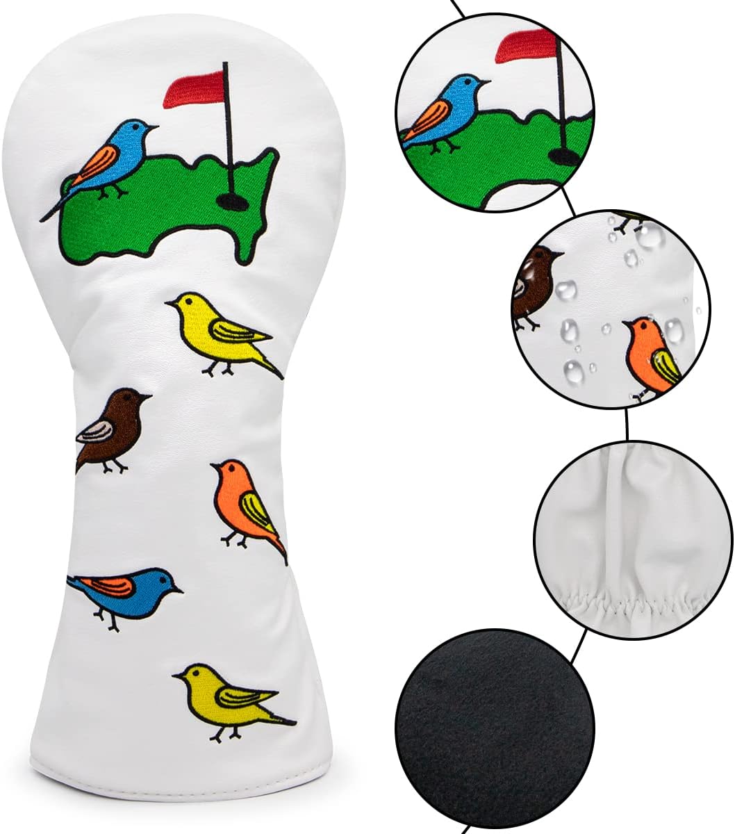 BIRDIE On Green Golf Club Headcovers (Driver, Wood, Hybrid)β Fun, Durable, & Stylish! π¦ποΈββοΈ