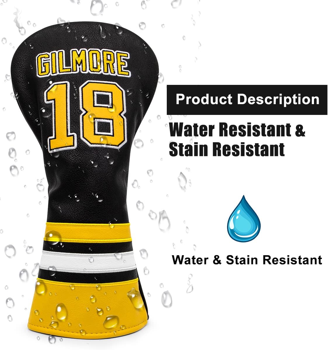 GILMORE 18 Golf Club Headcovers (Driver, Wood, Hybrid)β Fun, Durable, & Stylish! π¦ποΈββοΈ