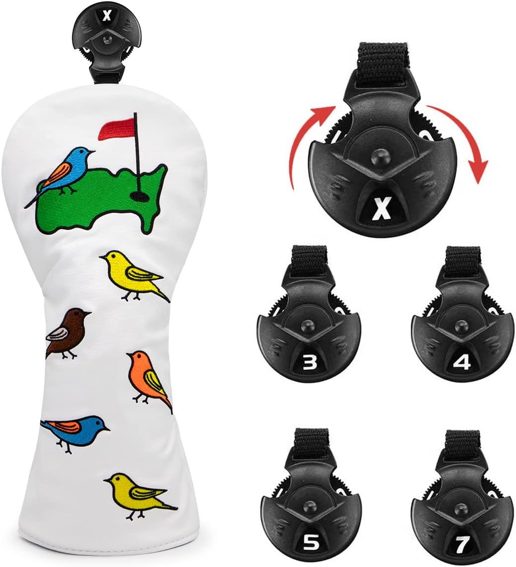 BIRDIE On Green Golf Club Headcovers (Driver, Wood, Hybrid)β Fun, Durable, & Stylish! π¦ποΈββοΈ