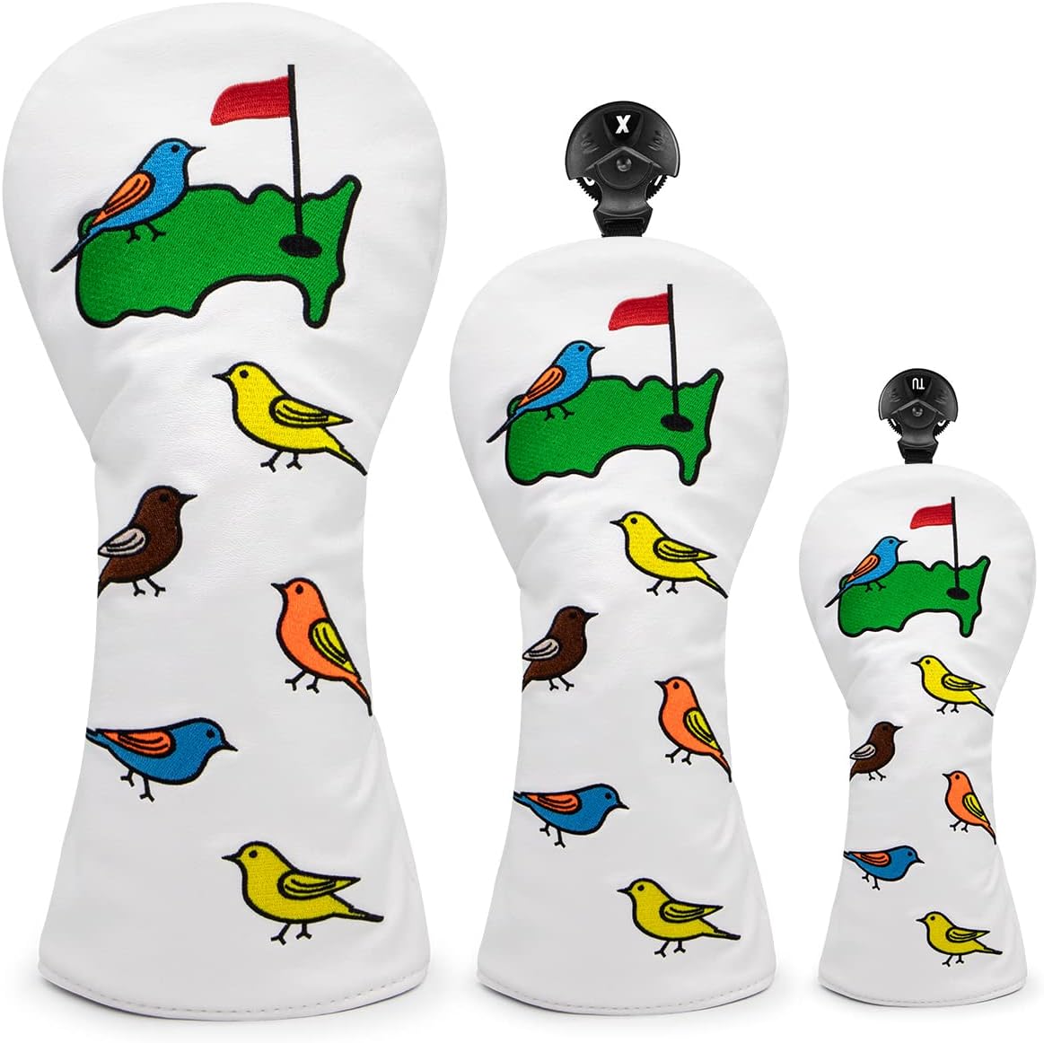 BIRDIE On Green Golf Club Headcovers (Driver, Wood, Hybrid)β Fun, Durable, & Stylish! π¦ποΈββοΈ