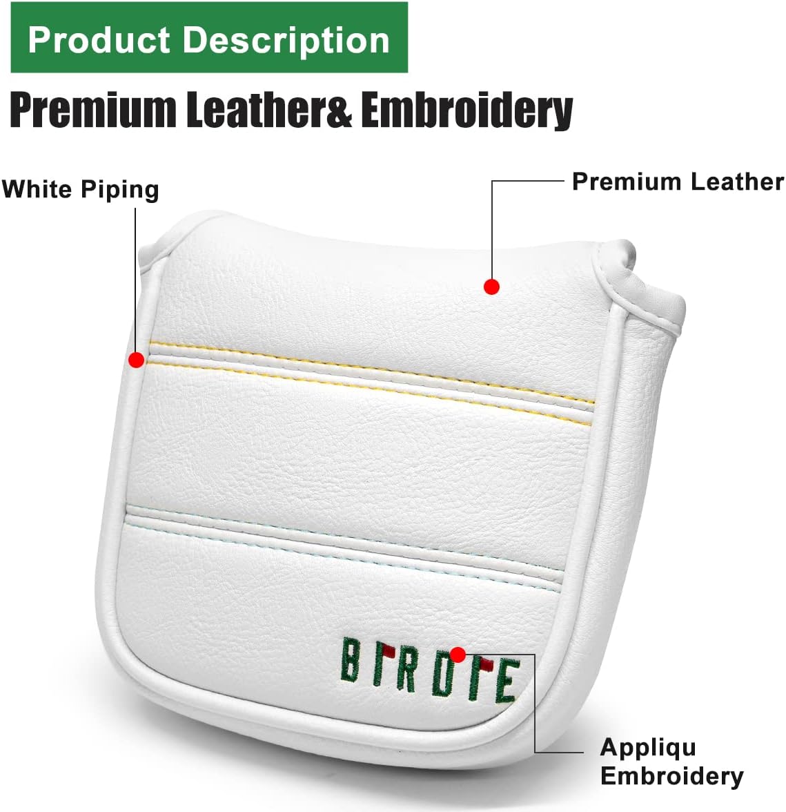 Birdie White Mallet Putter Cover β Sweet Style, Soft Feel, and a Hole-in-One Fit! π¦ποΈββοΈ
