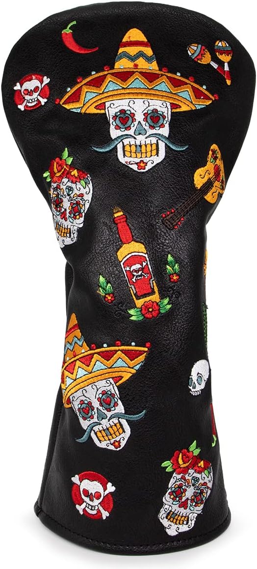 Sugar Skull (No Ribbons) Golf Club Headcovers (Driver, Wood, Hybrid)β Fun, Durable, & Stylish! π¦ποΈββοΈ