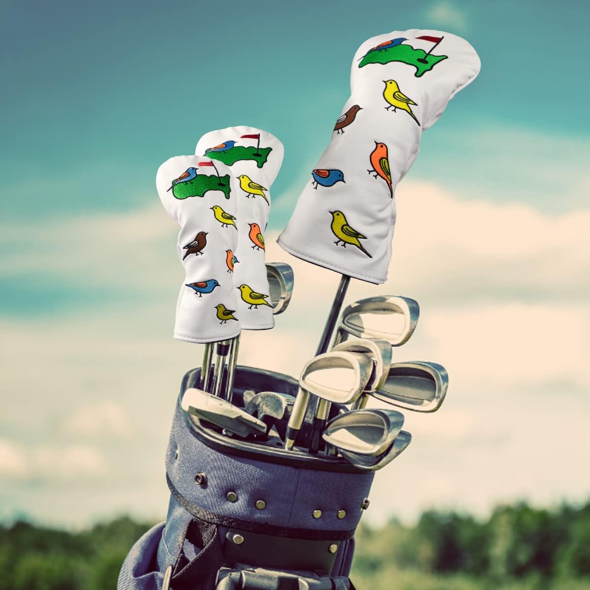 BIRDIE On Green Golf Club Headcovers (Driver, Wood, Hybrid)โ Fun, Durable, & Stylish! ๐ฆ๐๏ธโโ๏ธ