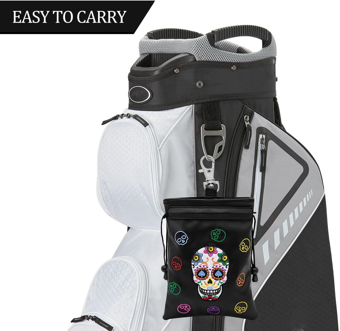 π Sugar Skull Golf Pouch β Bold, Stylish & Built for the Green! π