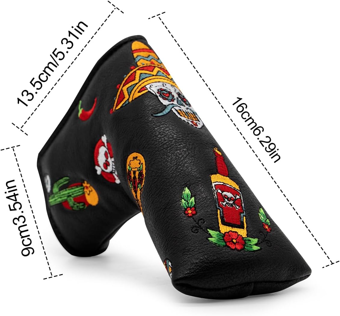 Sugar Skull Blade Putter Cover(No Ribbon) β Sweet Style, Soft Feel, and a Hole-in-One Fit! π¦ποΈββοΈ