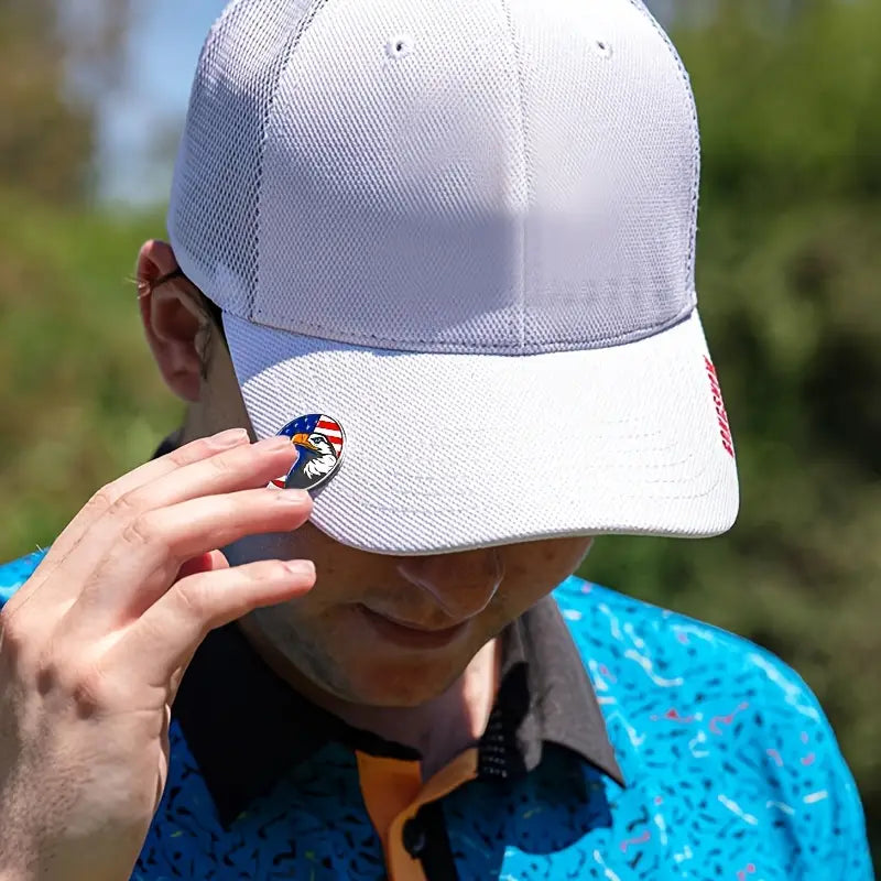 Marker with hat clip ⛳️ AMERICAN EAGLE Golf Marker– Never Lose Your Marker Again! 🎯
