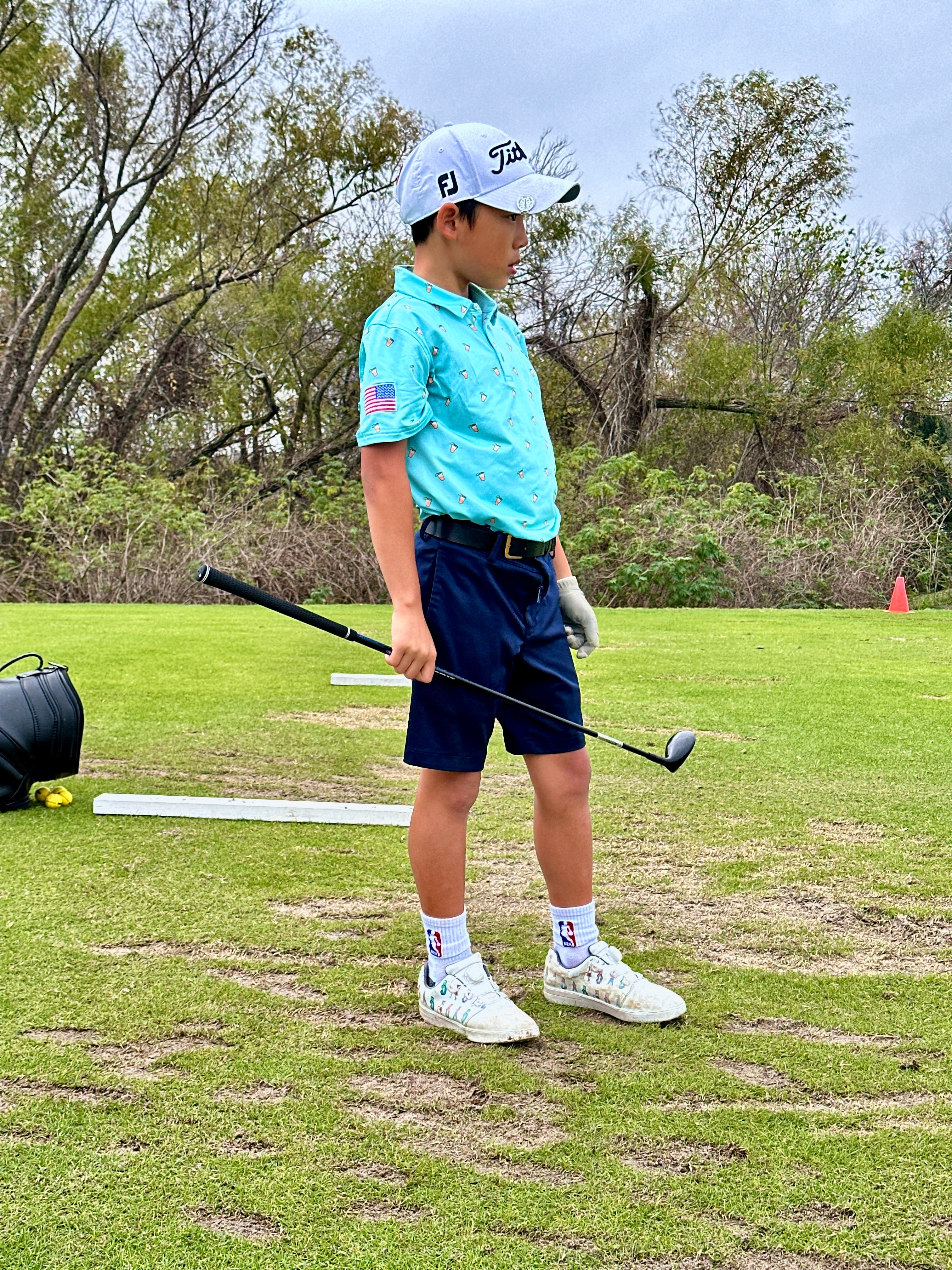 (Youth) Little Legends UniCaddie Golf Polo β Green Blast Style!