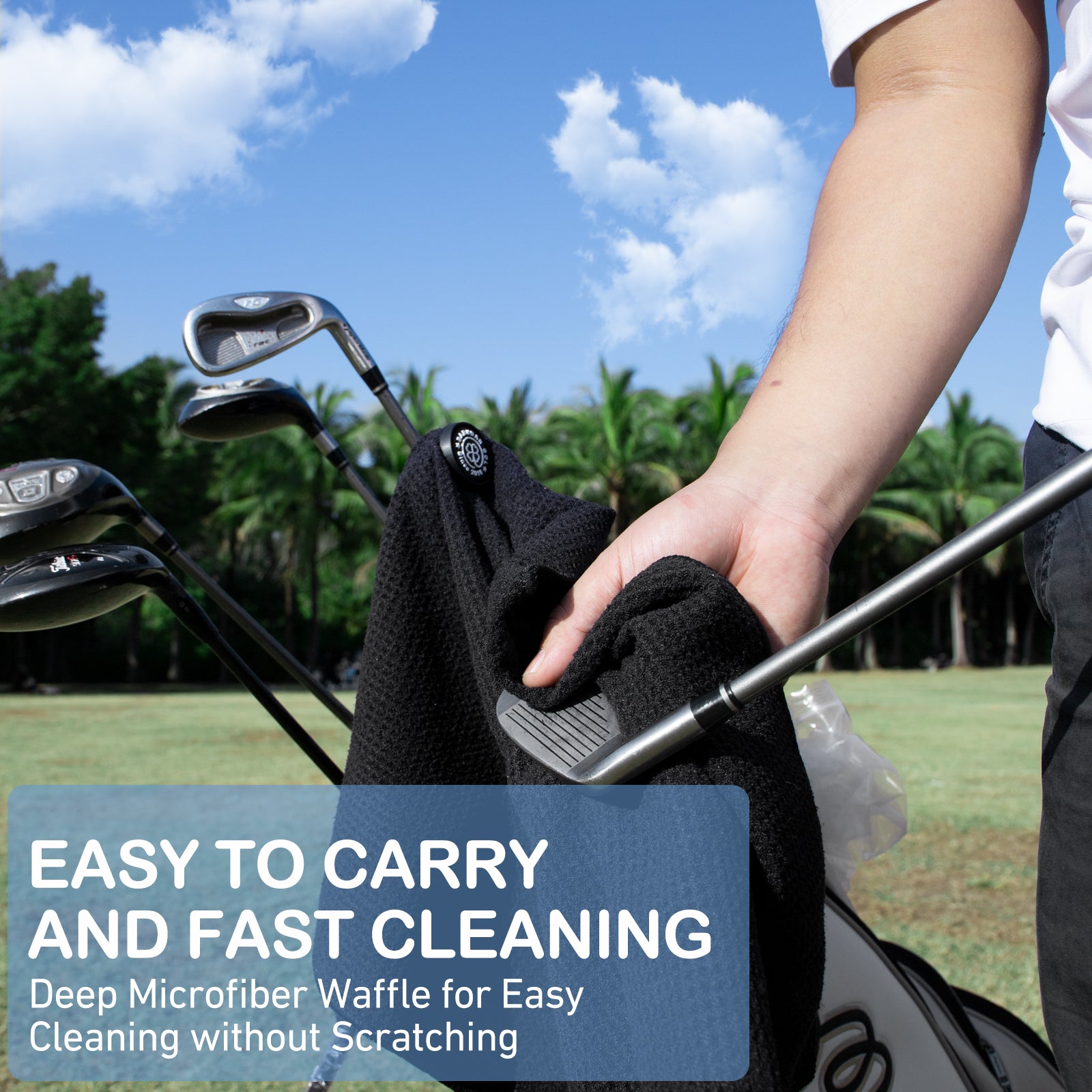 ⛳ Magnetic Microfiber Golf Towel – The Power of Clean & Convenience in One! 🎯💥