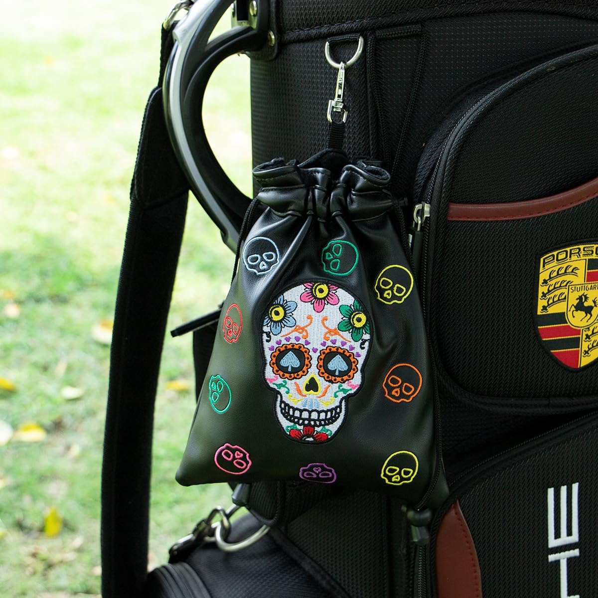 π Sugar Skull Golf Pouch β Bold, Stylish & Built for the Green! π