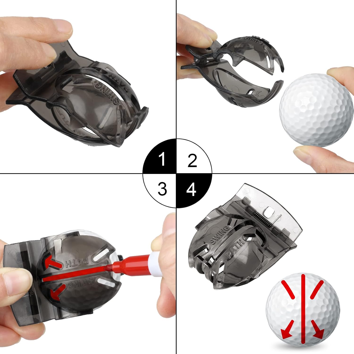 Precision Golf Ball Marker - Accurate Alignment for Perfect Putt, Durable, Easy-to-Use, and Portable