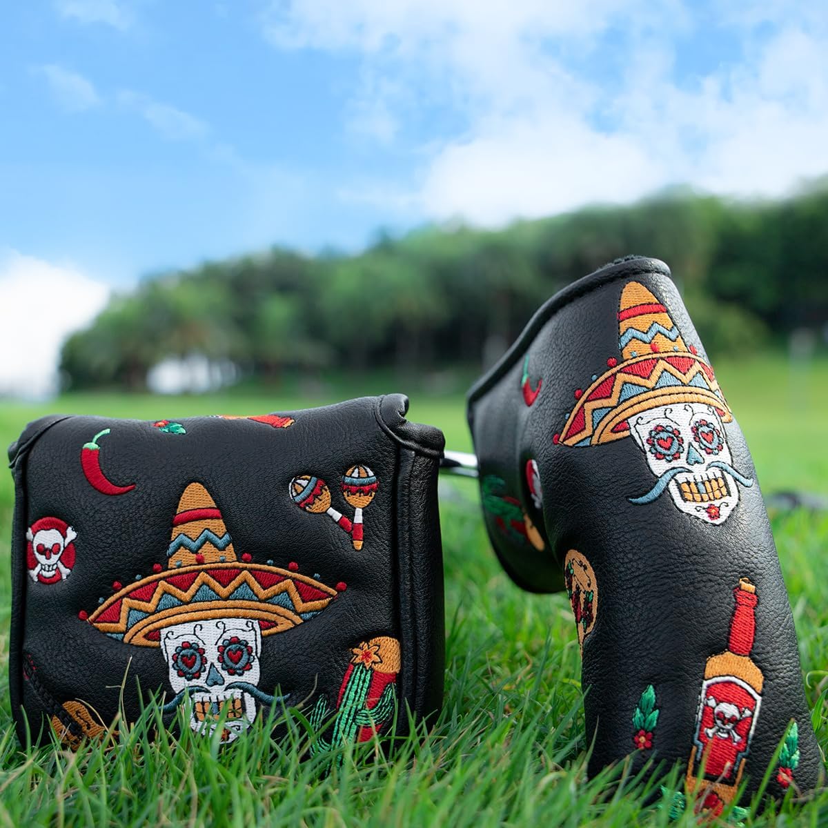 Sugar Skull Blade Putter Cover(No Ribbon) β Sweet Style, Soft Feel, and a Hole-in-One Fit! π¦ποΈββοΈ