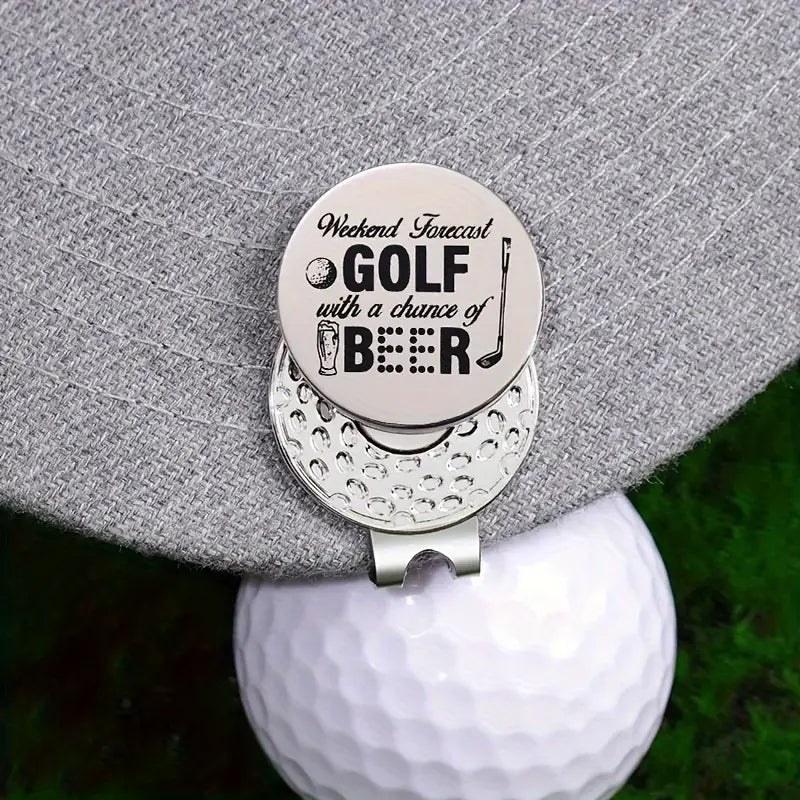 Marker with hat clip ⛳️ Weekend Beer Golf Marker– Never Lose Your Marker Again! 🎯