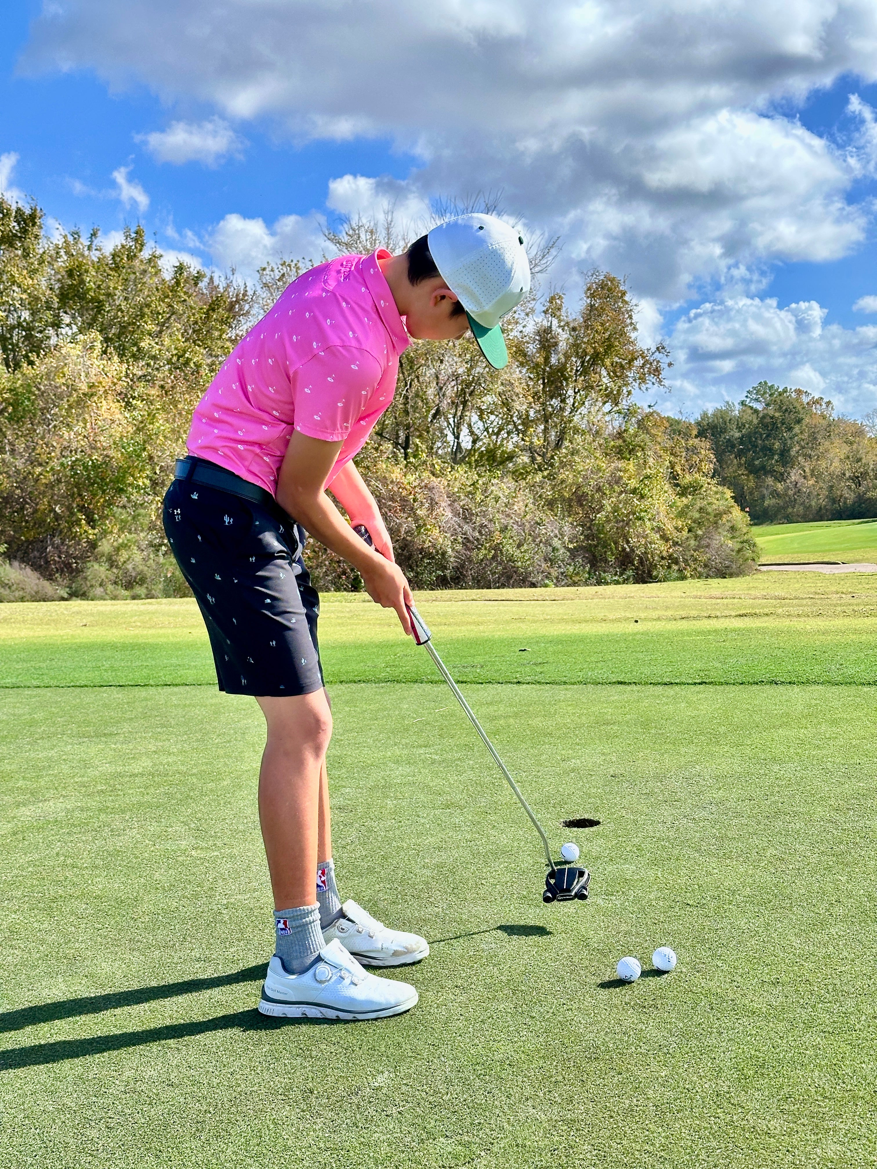 (Youth) Little Legends UniCaddie Golf Polo β Pink Blast Style!