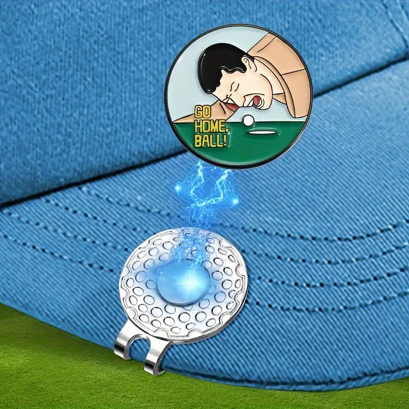 Marker with hat clip ⛳️ GO HOME BALL Golf Marker– Never Lose Your Marker Again! 🎯