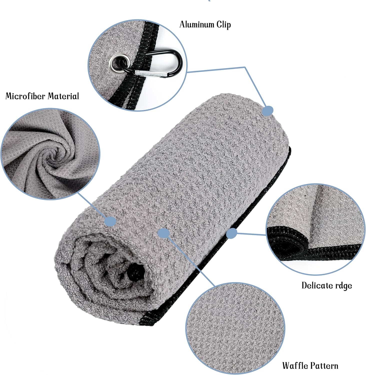β³ Microfiber Golf Towel with Clip β Absorbent & Awesome! π―π¦ QTY x 1