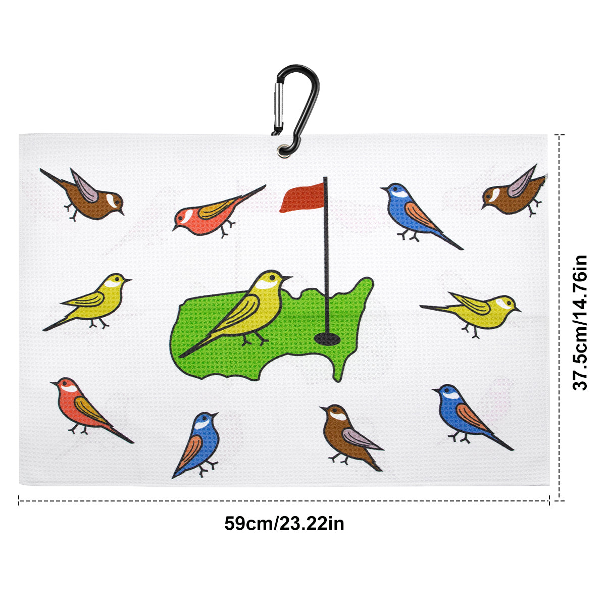 β³ Birdies on Green Microfiber Golf Towel β Clean, Dry, and Ready for Your Next Swing! ποΈββοΈπ¦