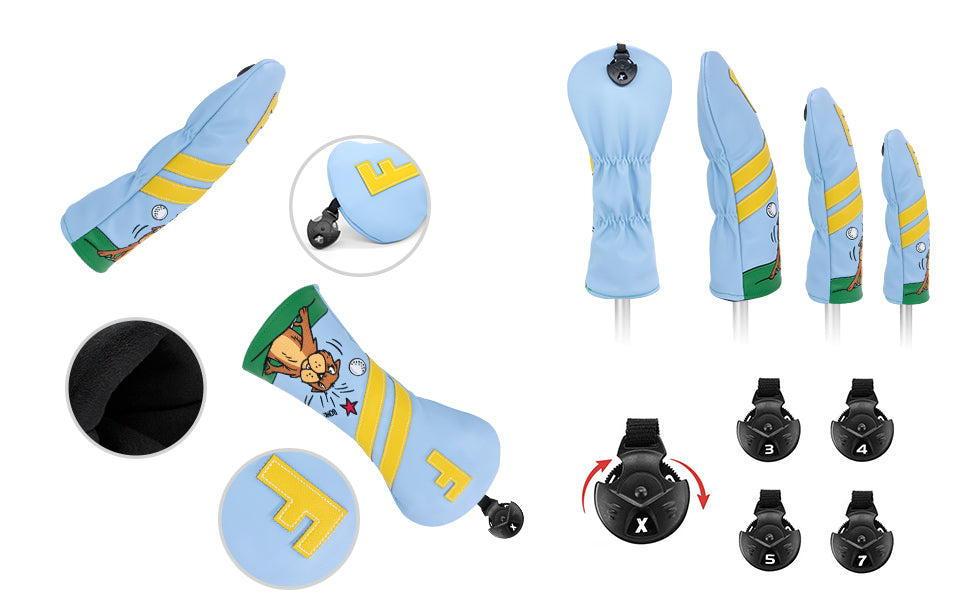 BONK! Golf Club Headcovers (Driver, Wood, Hybrid)β Fun, Durable, & Stylish! π¦ποΈββοΈ