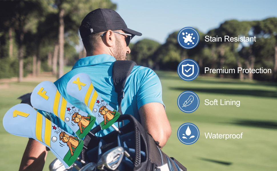 BONK! Golf Club Headcovers (Driver, Wood, Hybrid)β Fun, Durable, & Stylish! π¦ποΈββοΈ