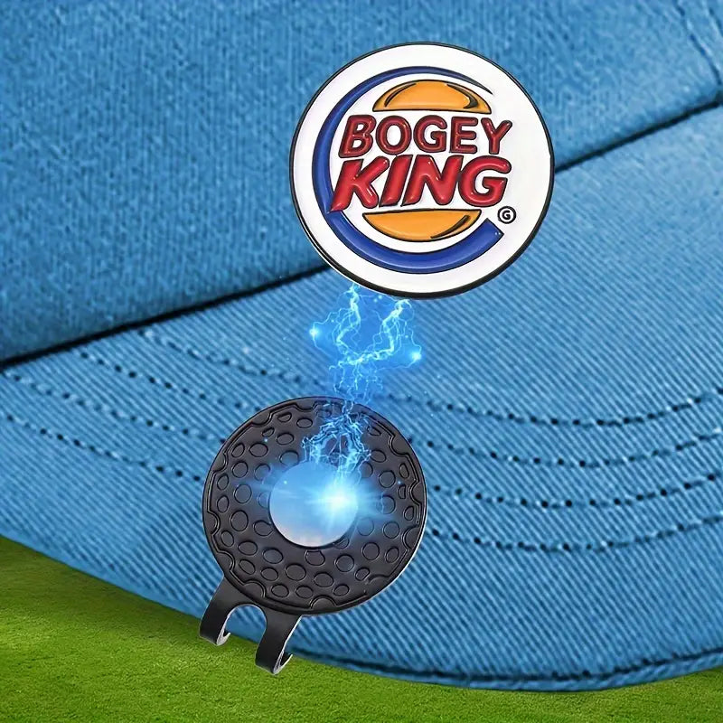 Marker with hat clip ⛳️ BOGEY KING Golf Marker– Never Lose Your Marker Again! 🎯