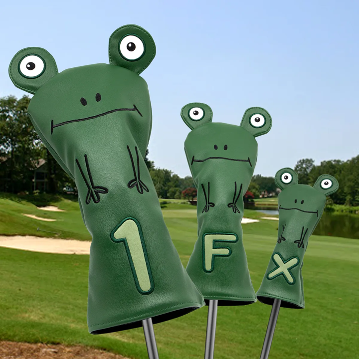 Green Frog Golf Club Headcovers (Driver, Wood, Hybrid)โ Fun, Durable, & Stylish! ๐ฆ๐๏ธโโ๏ธ