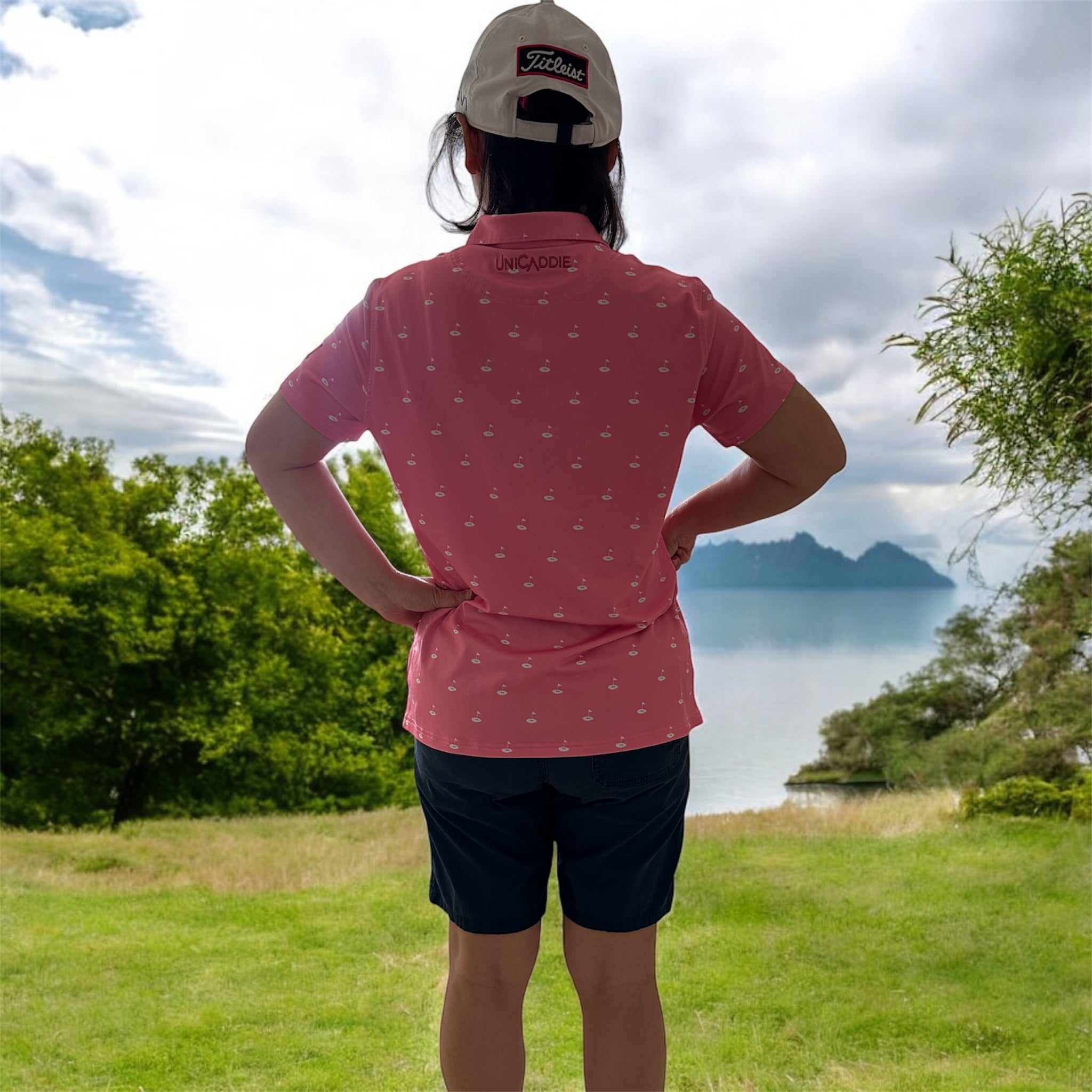 (Women) UniCaddie Ace Golf Polo – Crisp, Classic, Cool in Pink!