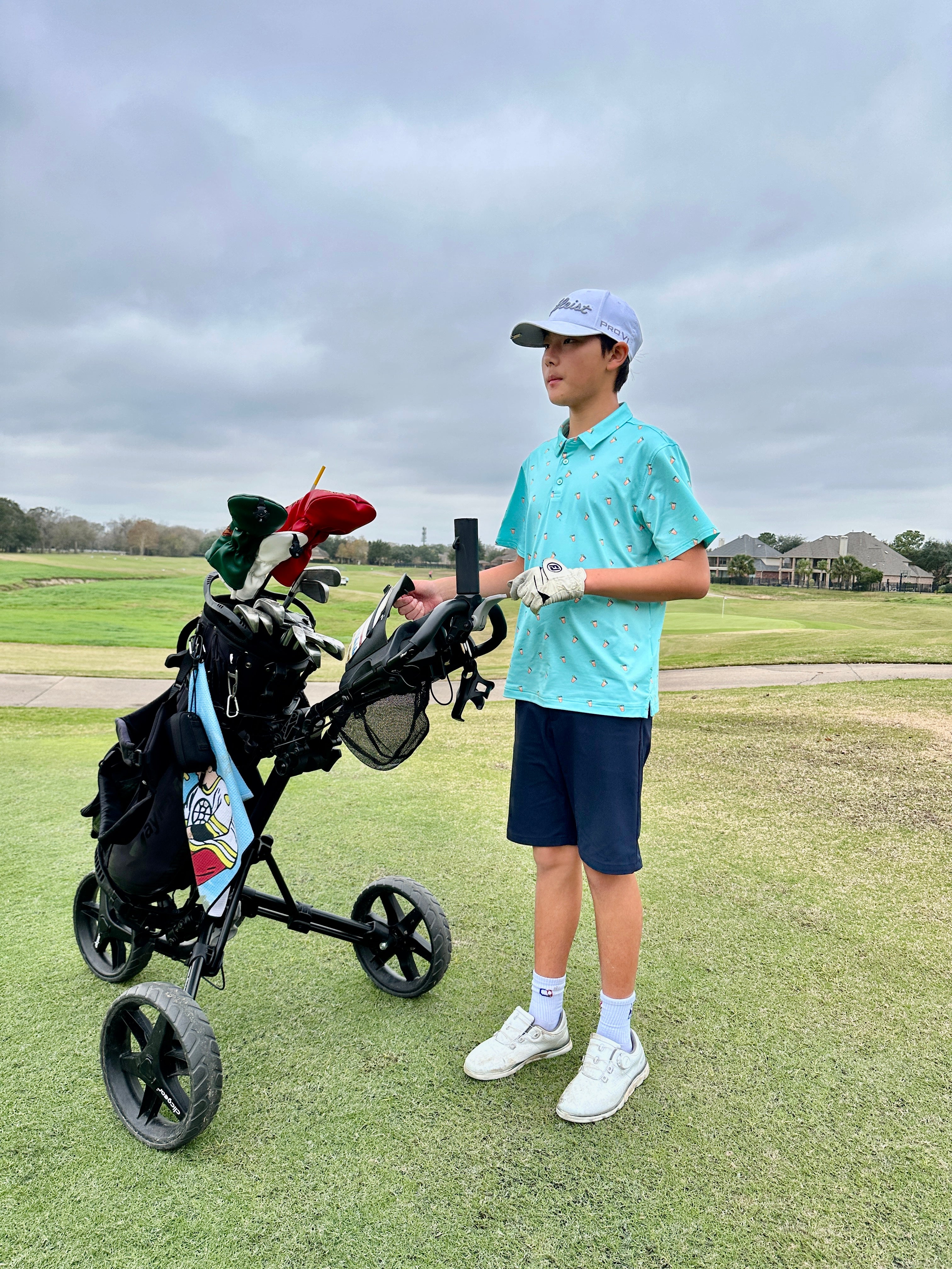 (Youth) Little Legends UniCaddie Golf Polo β Green Blast Style!